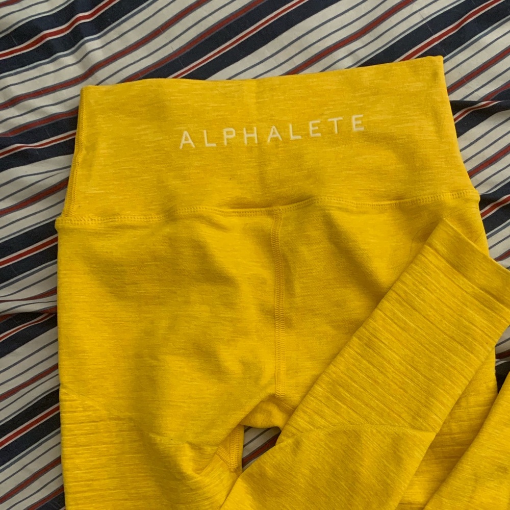 💛 SOLD 💛 /// ALPHALETE REVIVAL LEGGING YELLOW